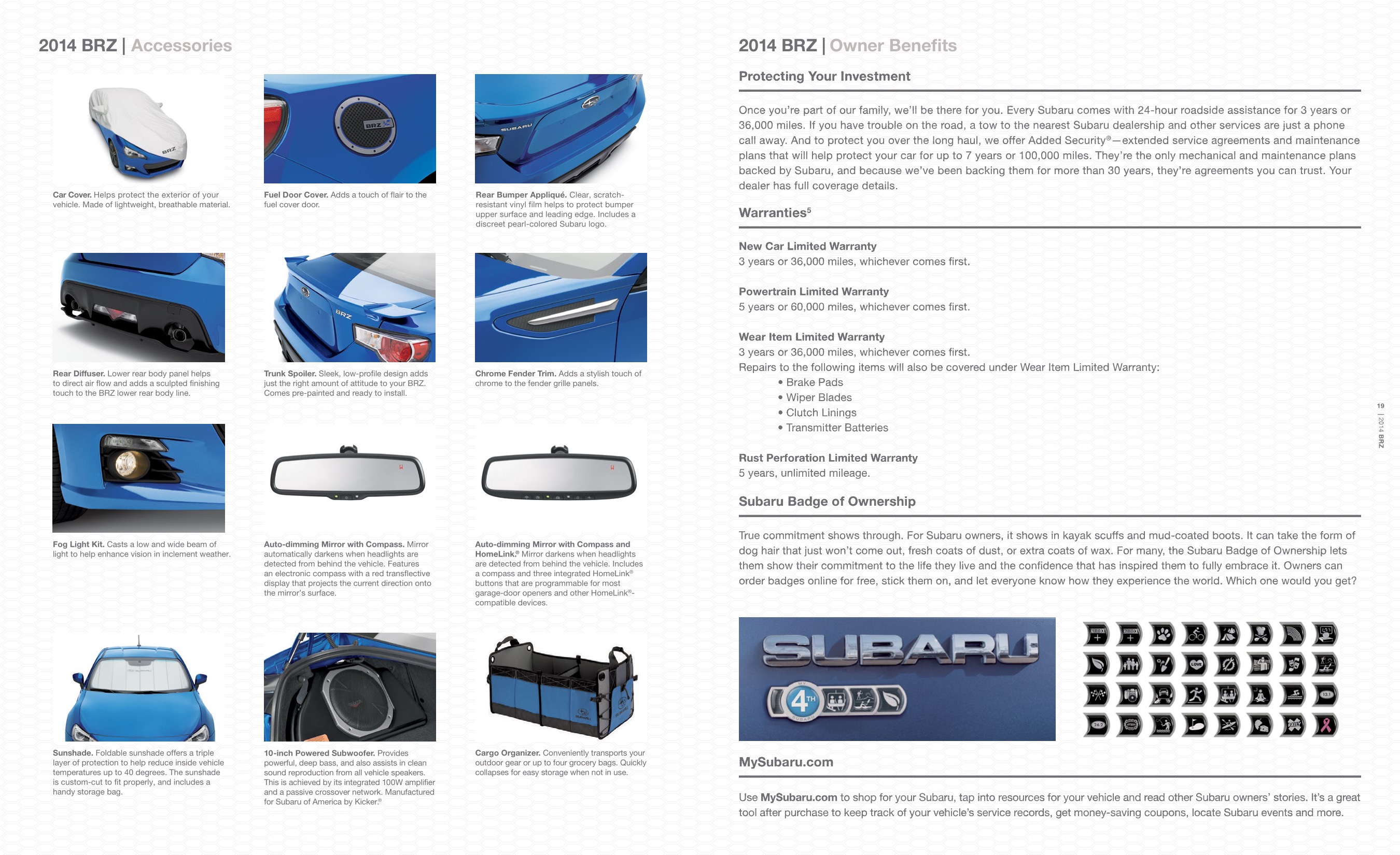 2014 Subaru BRZ Brochure Page 5
